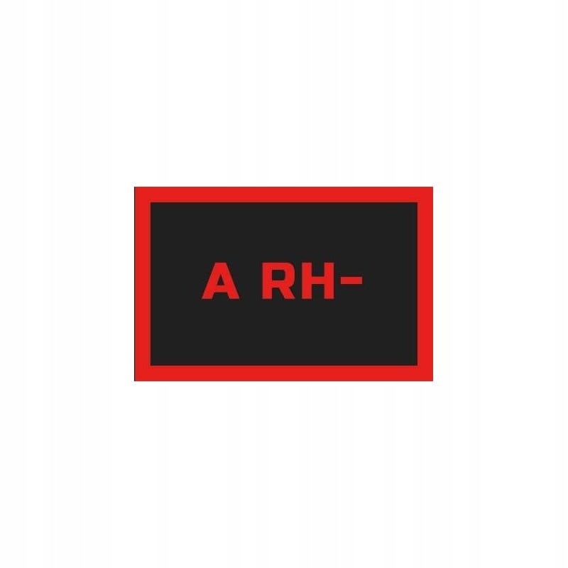 Odznaka Na Rzep Rebelhorn Grupa Krwi A Rh- Black/red 50X80MM