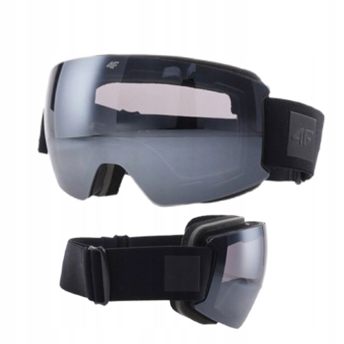 Gogle Narciarskie 4F Czrane Snowboardowe Filtr Uv Powłoka Lustrzana