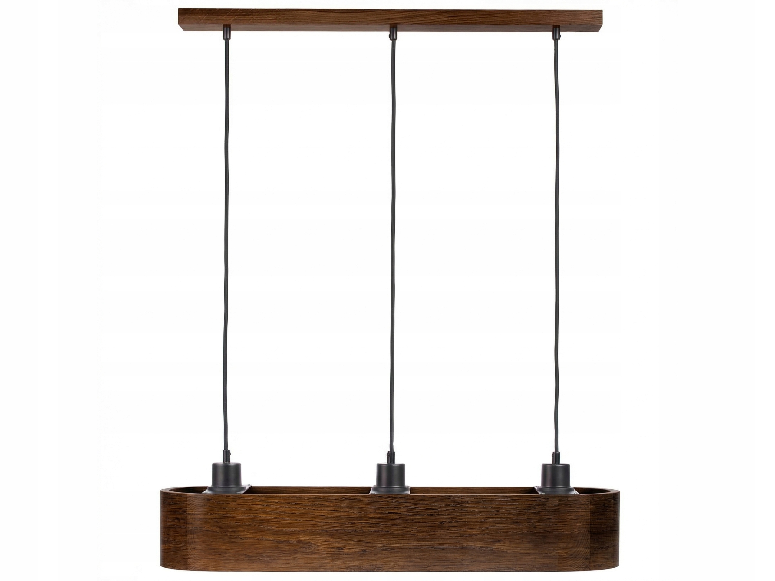 Závěsná oválná lampa Antilia lustr Tmavý Dub 700 mm do obývacího pokoje kuchyně