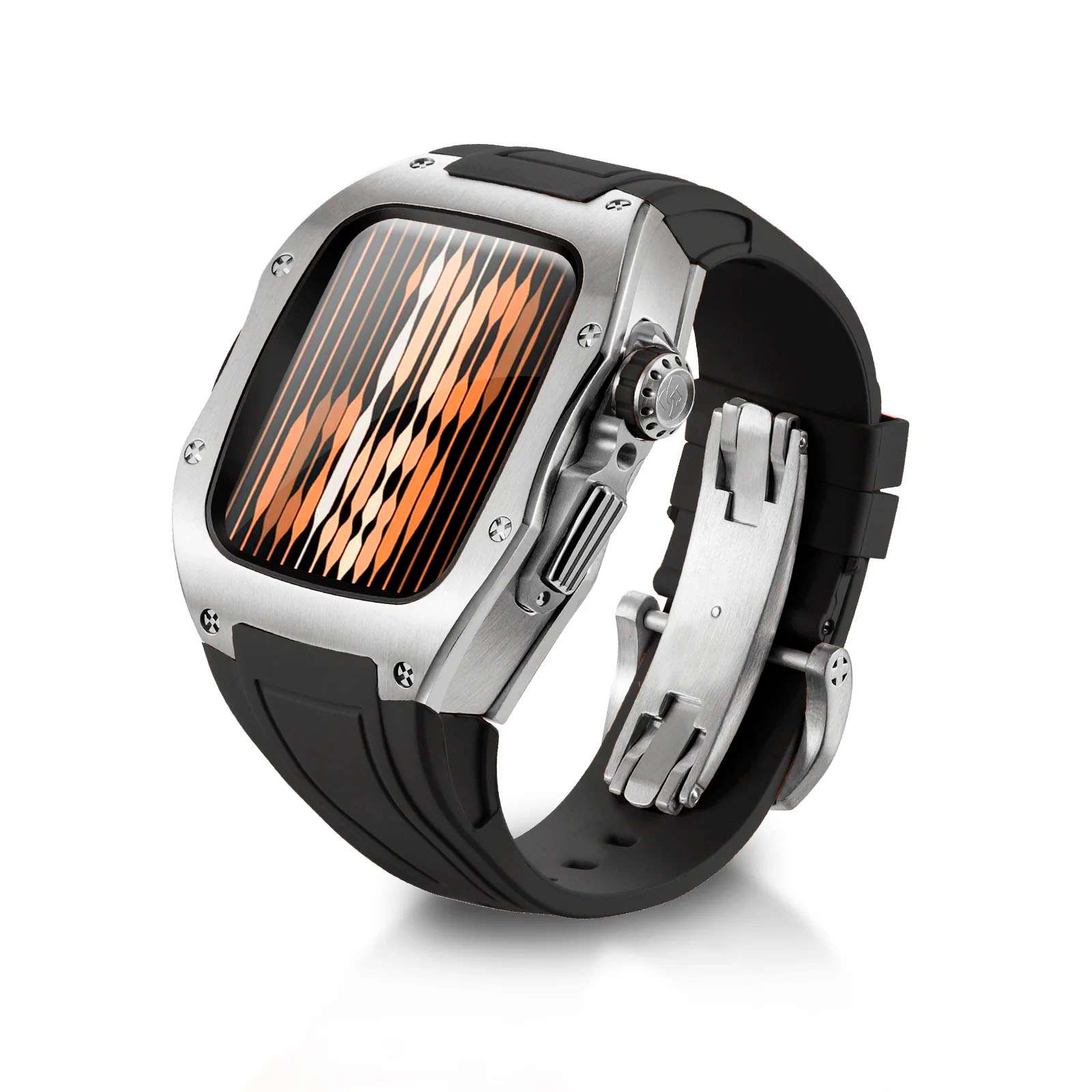 Etui Obudowa pasek do zegarka Apple Watch Series 9 8 7 6 Se 44/45 mm silver