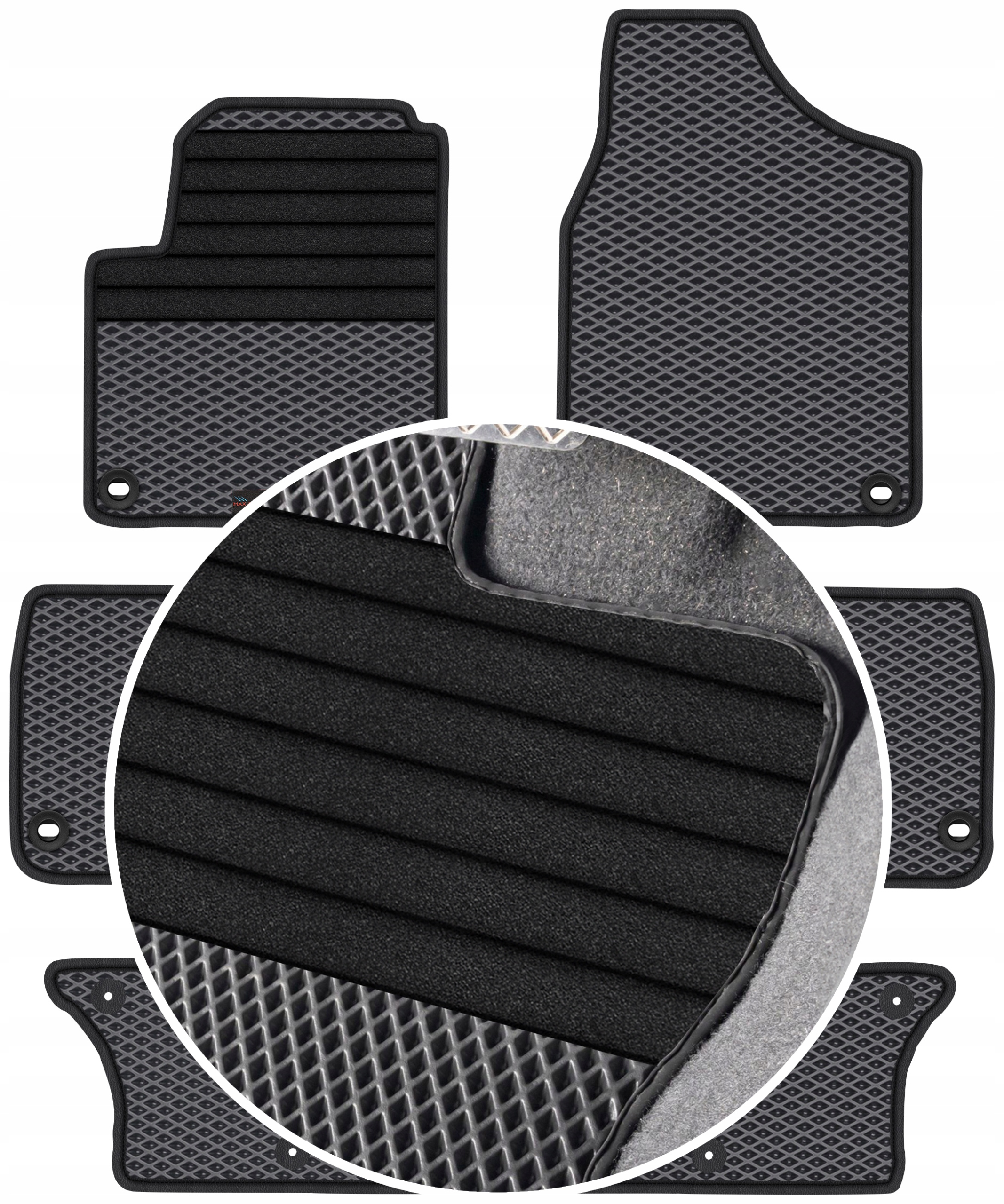 Ford Galaxy I 7os 1995-2006 Gumové rohože Eva Eternity Posilnenie XXL