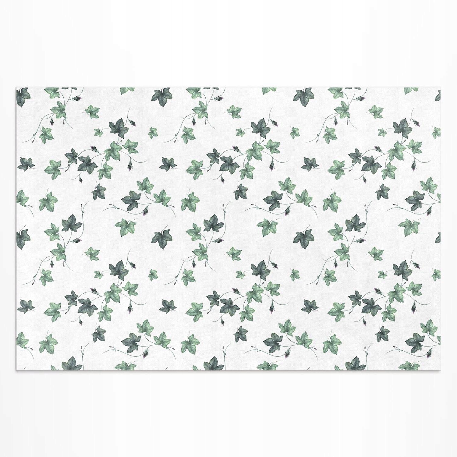 Terasový Koberec Vinylový, odolný vůči Uv záření Malé listy, rostlinné motivy 60 x 90 cm