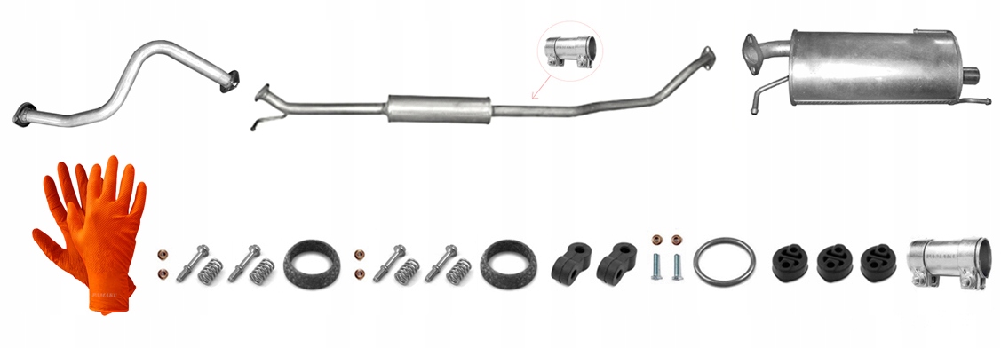 Suzuki Splash 1.0 48-50 kW (od 2007) Hatchback Výfukový Systém