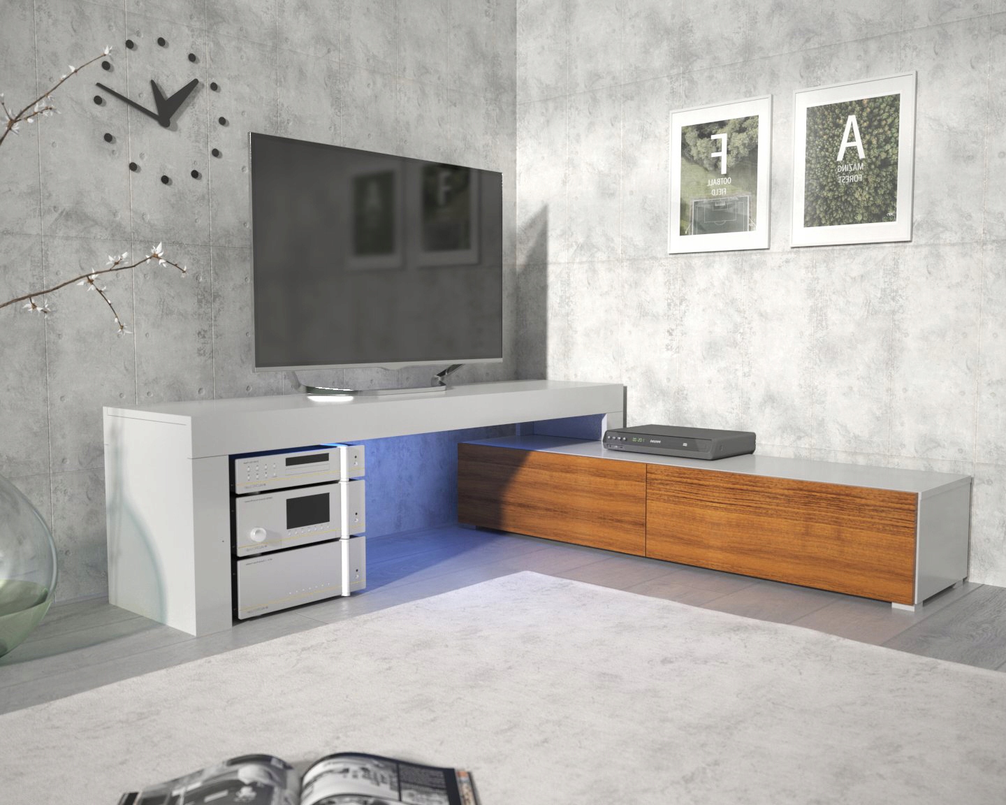 Komoda Szafka RTV ROZSUWANA 170cm 180cm 190cm Typ stojąca