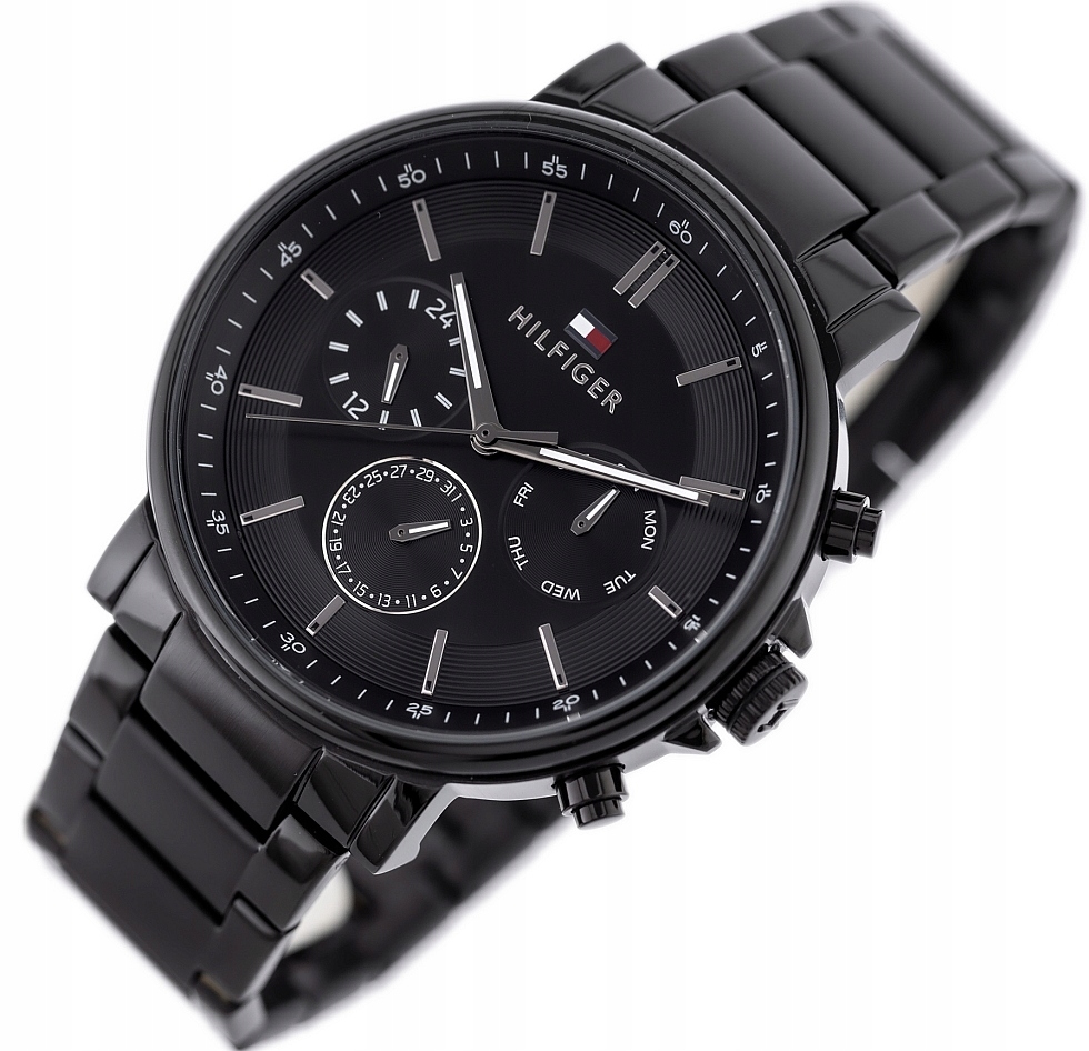 Ocelové Pánské Hodinky Tommy Hilfiger 1710590 Multi Data Tyson Black Box