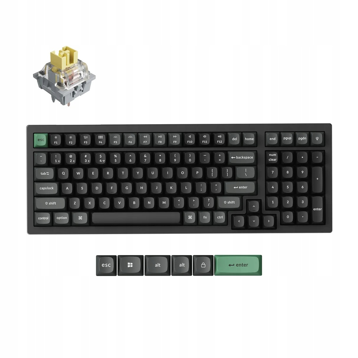 Bezdrátová mechanická klávesnice Keychron K4 Ultra 8K Banana K4U-H4
