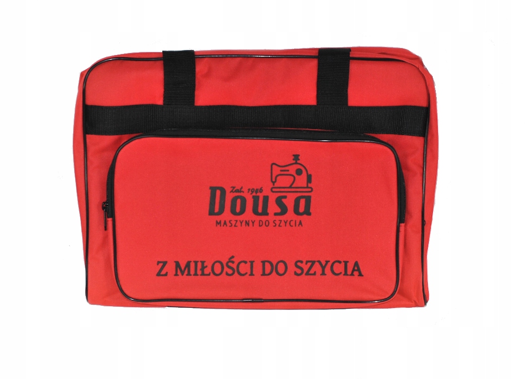 Duża mocna torba czerwona pokrowiec na maszynę do szycia do Łucznik Janome