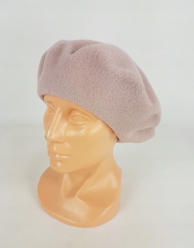 209 BERET FEZKO PUDROWY RÓŻ rozm. 11, 5'' duży Płeć kobieta