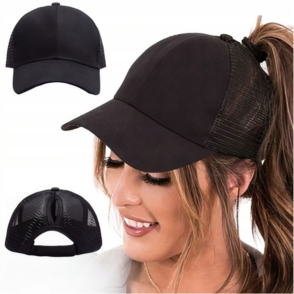 

Czarna Czapka Z Daszkiem Siatka Damska Meska