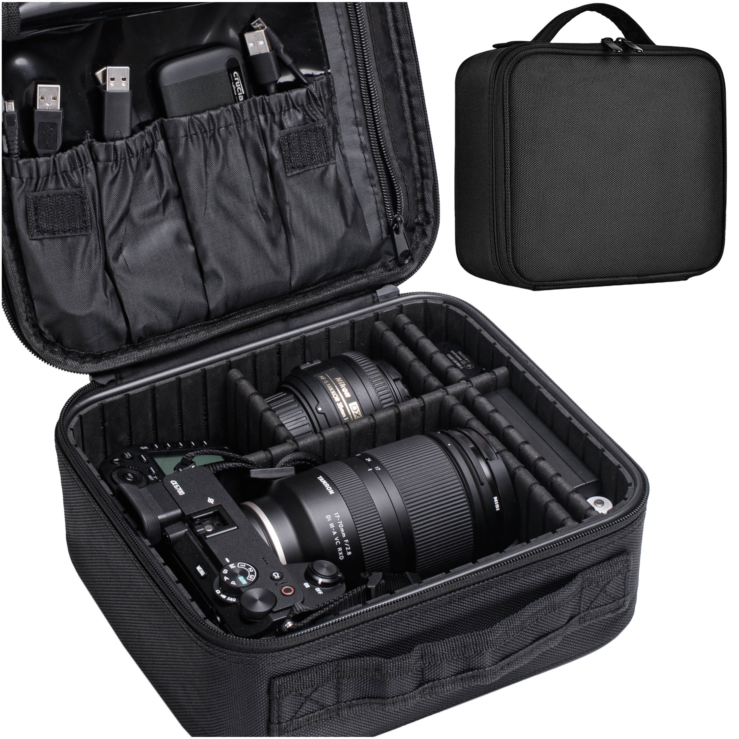 Organizér na fotoaparát a objektivy Polvere