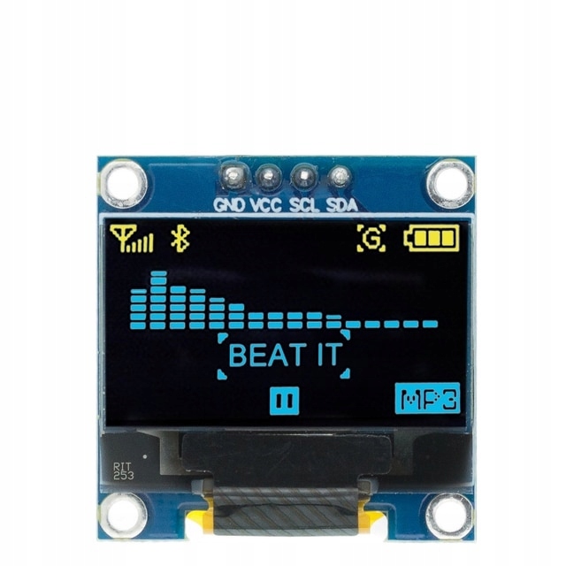 

Wyświetlacz Oled 0.96 128x64 I2C Żółto-niebieski