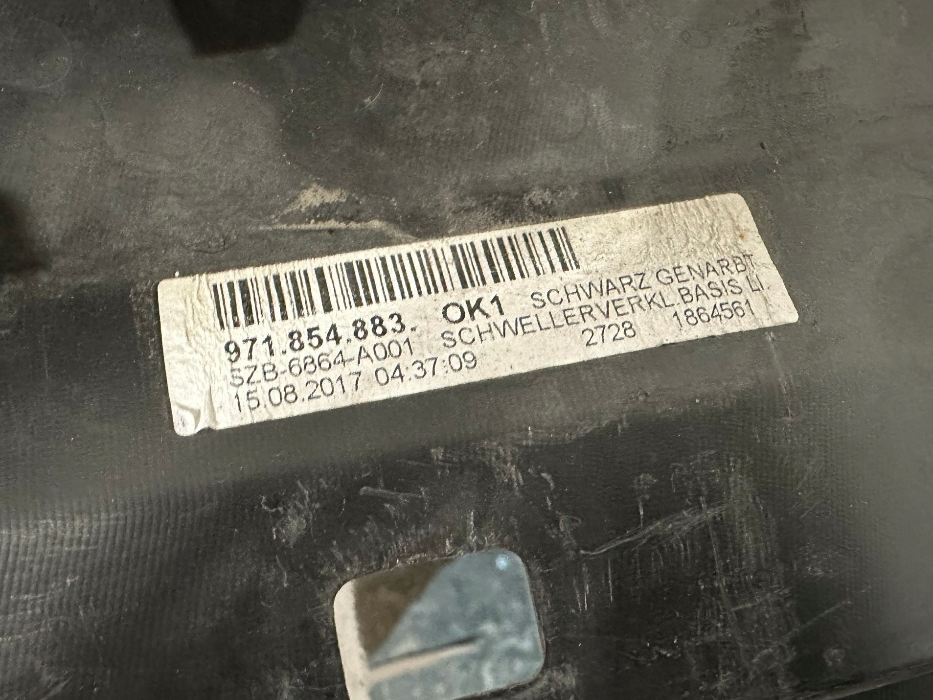 PORSCHE PANAMERA 971 moulding threshold LH 971854883OK1 971854883