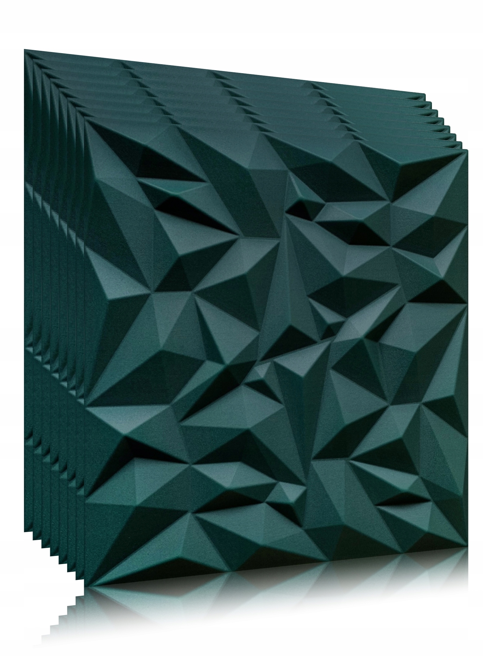 

Ametyst Panel Ścienny 3D Butelkowa Zieleń 8x+grat.