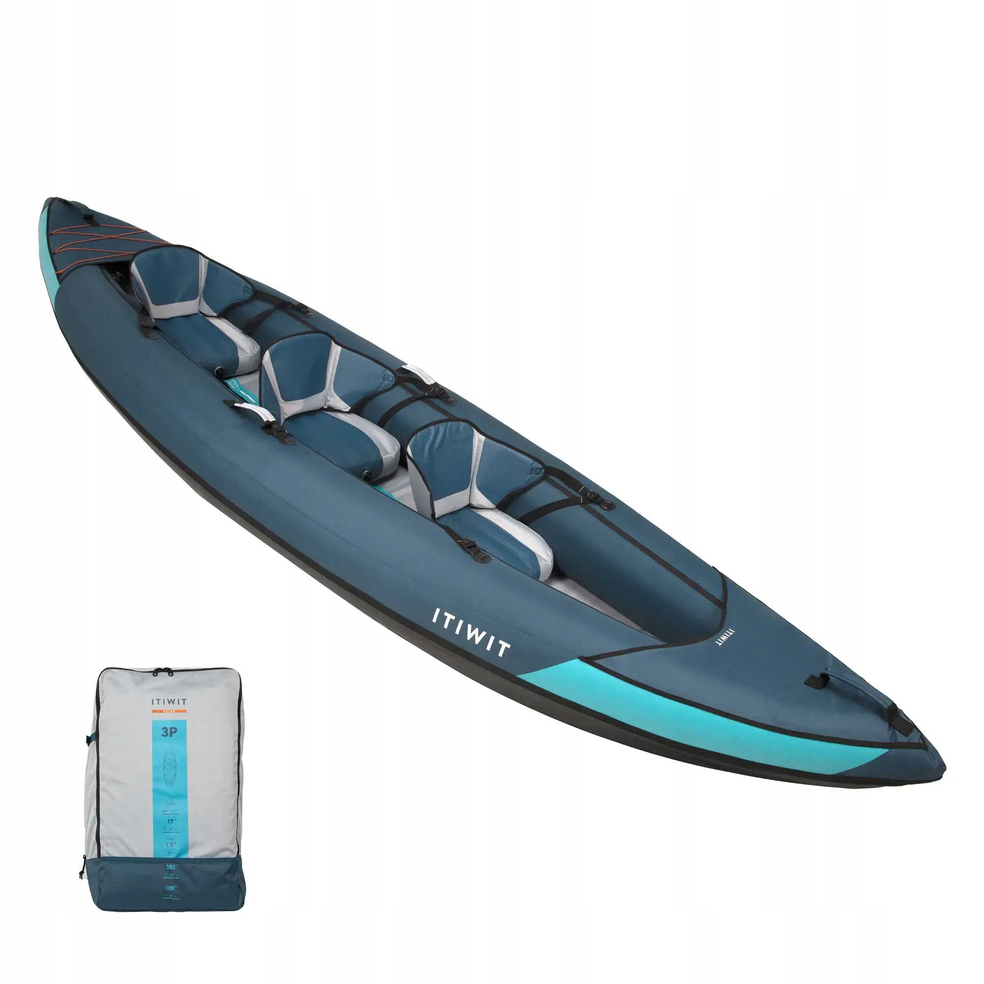 Sezonu Kajak 3 Osobowy 3,82 Metra turystyczny pompowany dmuchany