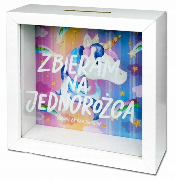 

Skarbonka Zbieram Na Jednorożca Dla Dzieci