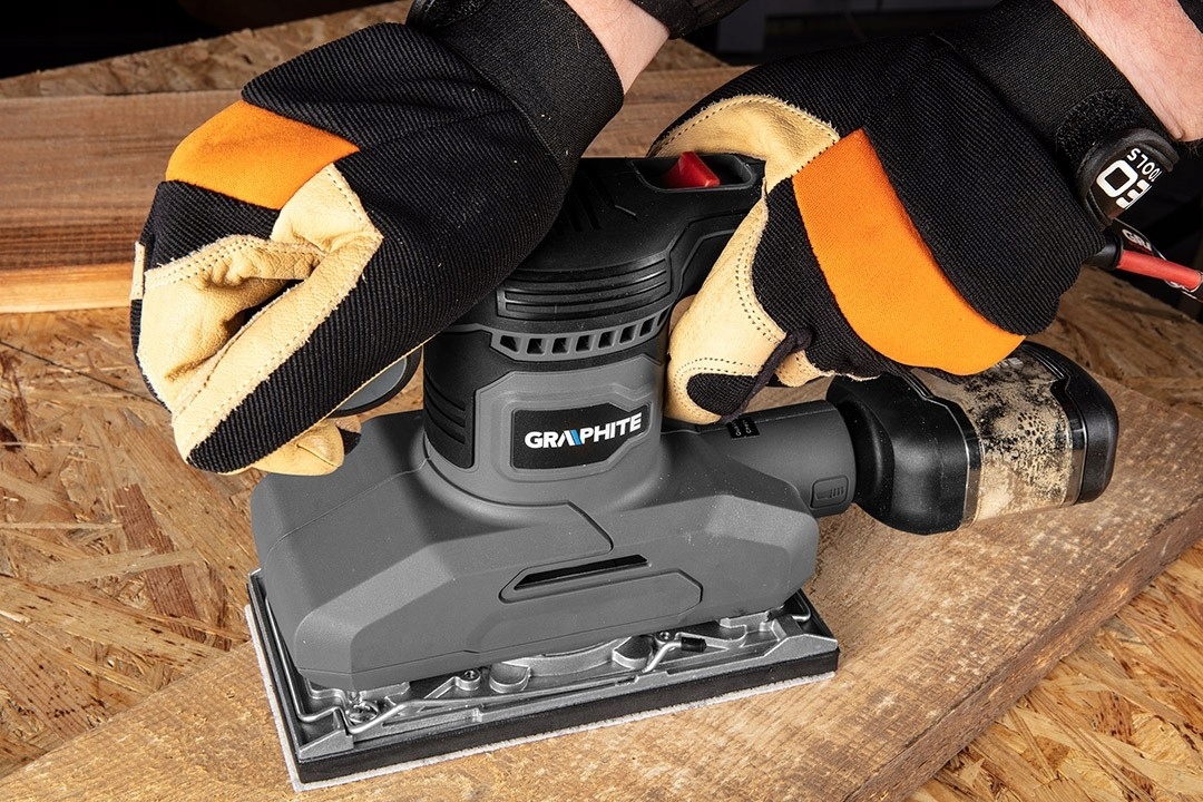 GRAPHITE SZLIFIERKA OSCYLACYJNA 260W 90x187MM PAPIER POJEMNIK NA PYŁ 59G326 Rodzaj zasilania sieciowe