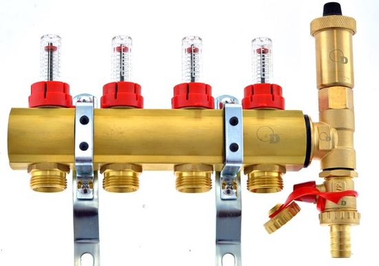 Rozdzielacz 12 sekcji do podłogówki ogrzewania Marka Baterm