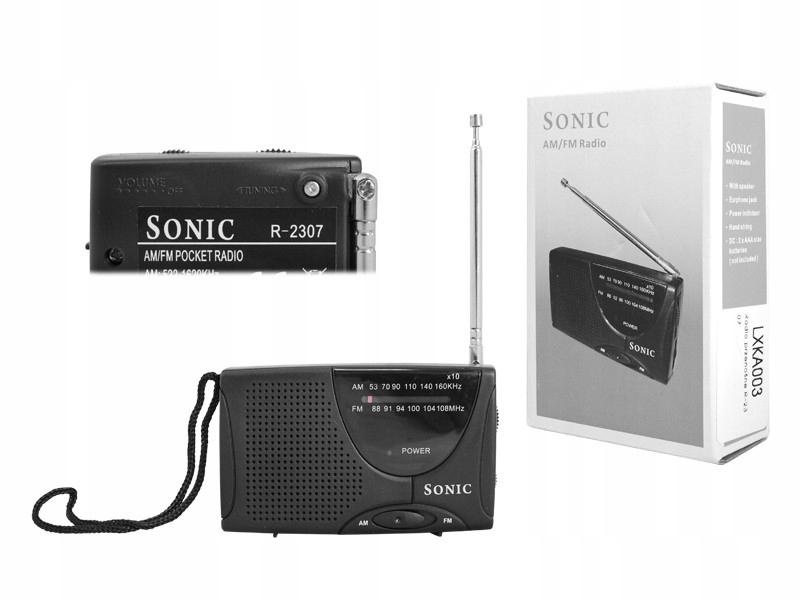 Radio bateryjne AM, FM Sonic R-2307 Radio AM FM