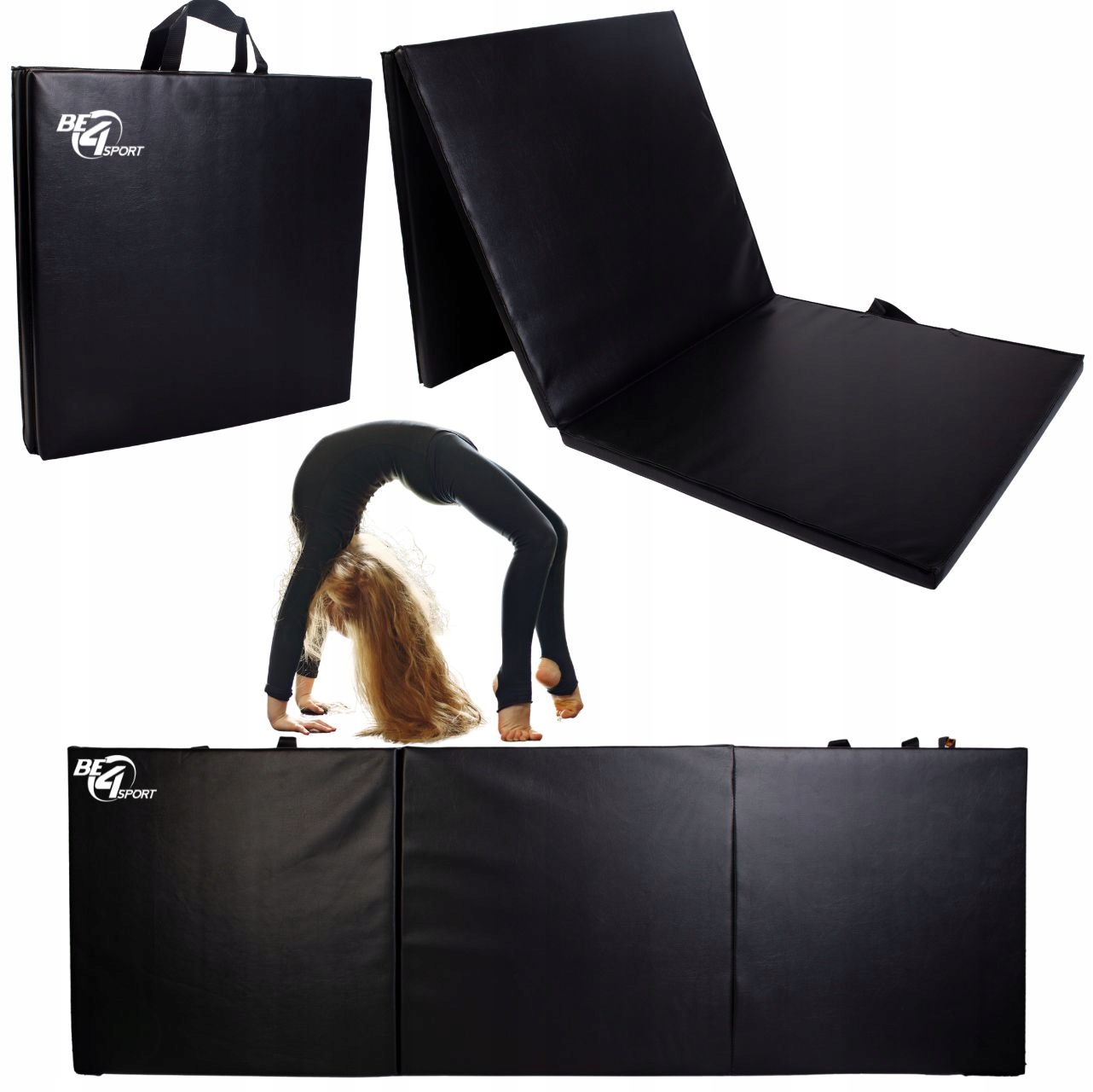 Materac Gimnastyczny Rehabilitacyjny Ćwiczeń Składany Przenośna Mata 180x60