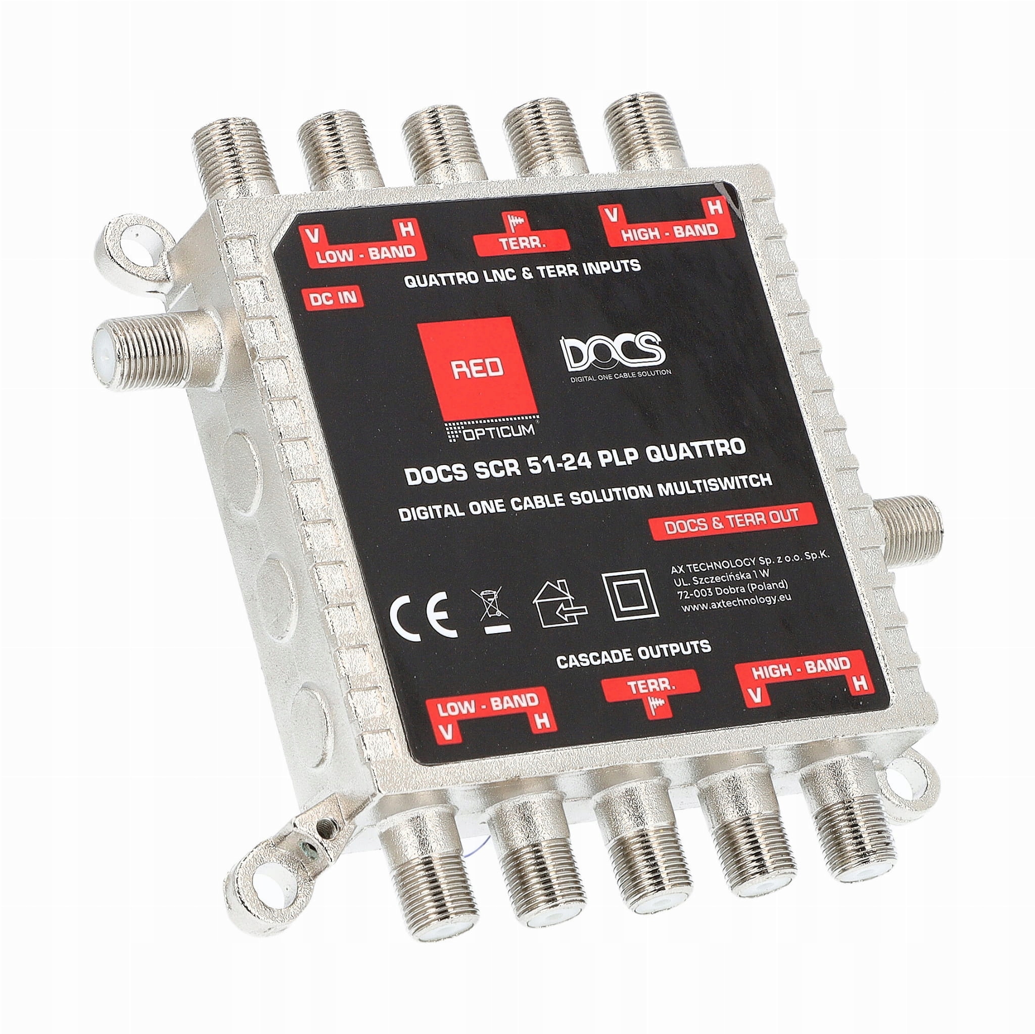 Multiswitch 4 / 5 Opticum DOCS SCR 51-24 PLP QUATTRO Model DOCS SCR 51-24 PLP QUATTRO