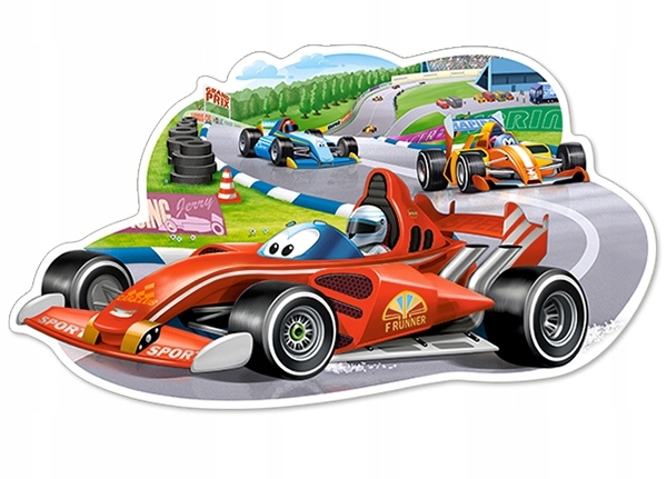 

Puzzle Układanka Auto Wyścigowe 3+12 El. Castor