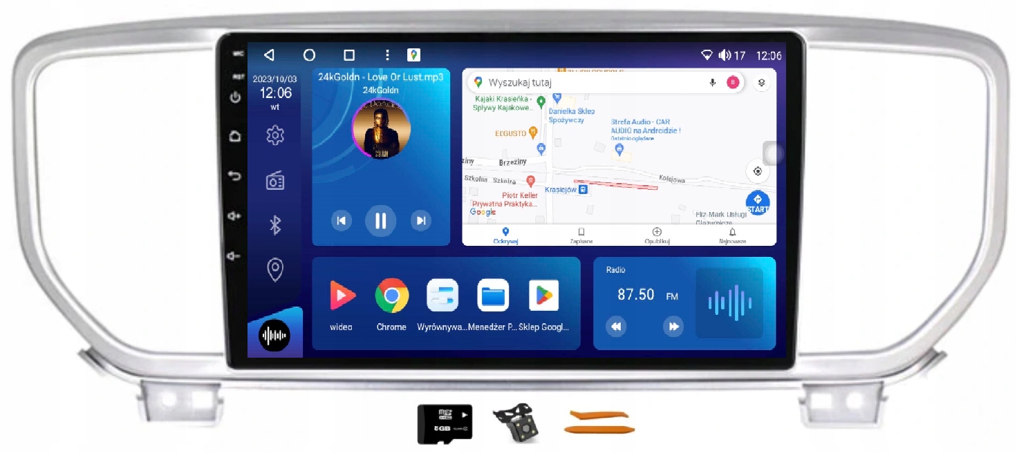Radio Android Navigace Qled Carplay Lte 64GB Gps Dsp Kia Sportage 4 18-20