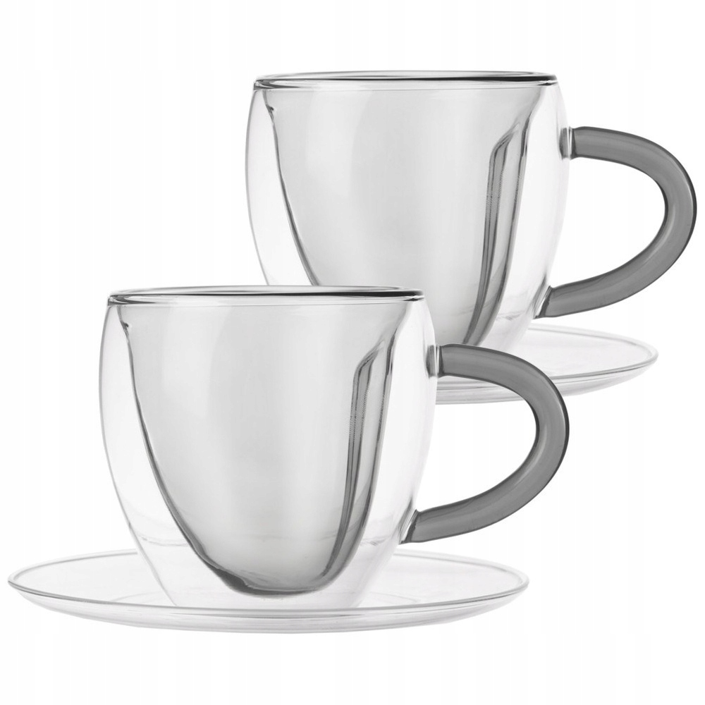 2 x Šálek šálek s dvojitou stěnou na čajovou kávu, šálky 160 ml