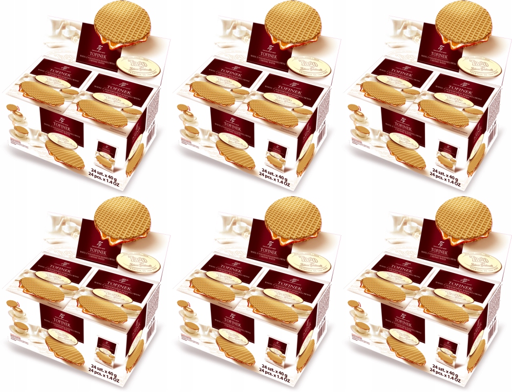 Wafel Tofinek z nadzieniem karmelowym 40g 6x24 szt