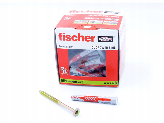 

Fischer kołki kołek duopower 8x65 50 sztuk Wkręt