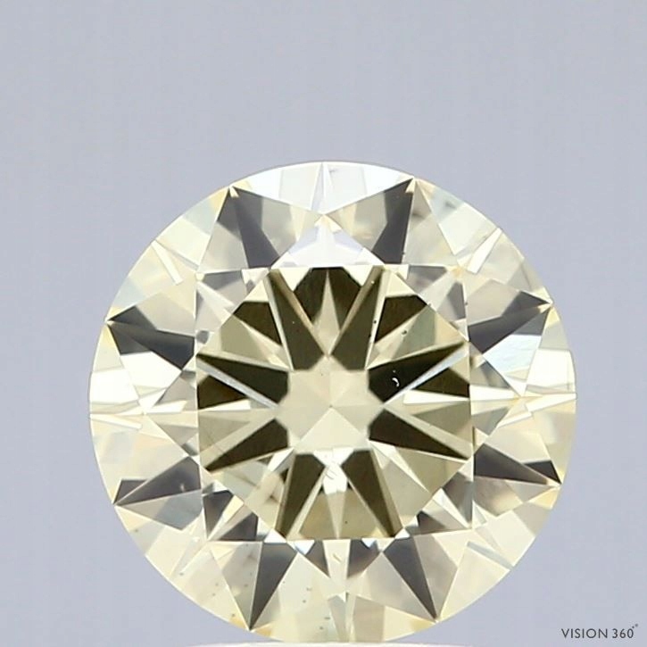Diament laboratoryjny kolorowy 2.0ct ROUND Fancy Yellow VS2 (IGI)