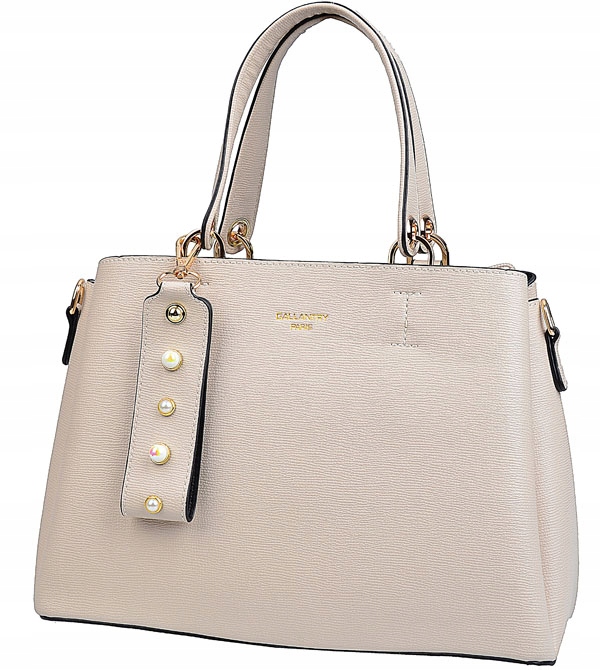 GALLANTRY elegancka TOREBKA damska KUFEREK pasek LOGO przywieszka Marka inna