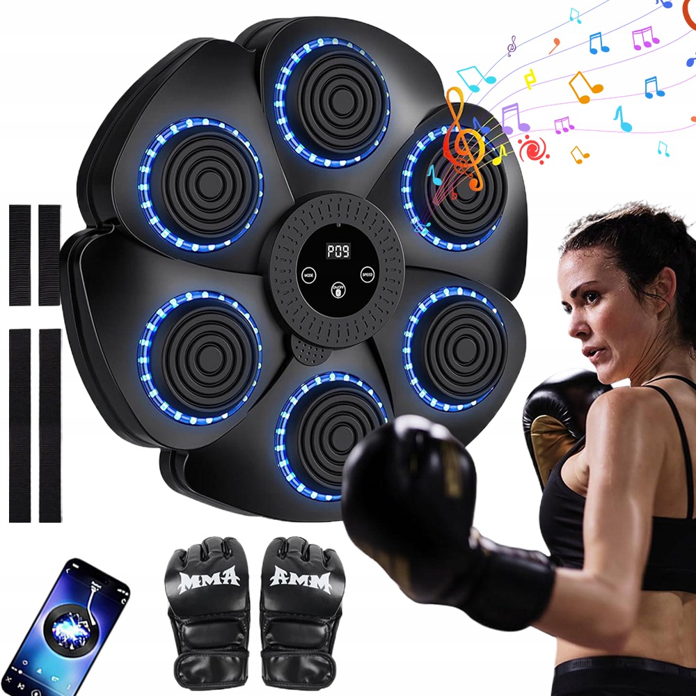 Music Boxing Machine Ściana Bokserska Muzyczna Tarcza Bluetooth Rękawice