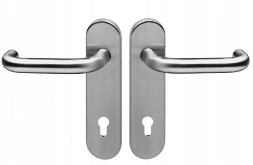 KLAMKA DO DRZWI TECHNICZNYCH PPOŻ U72 + ROZETY 72mm HORMANN WIŚNIOWSKI