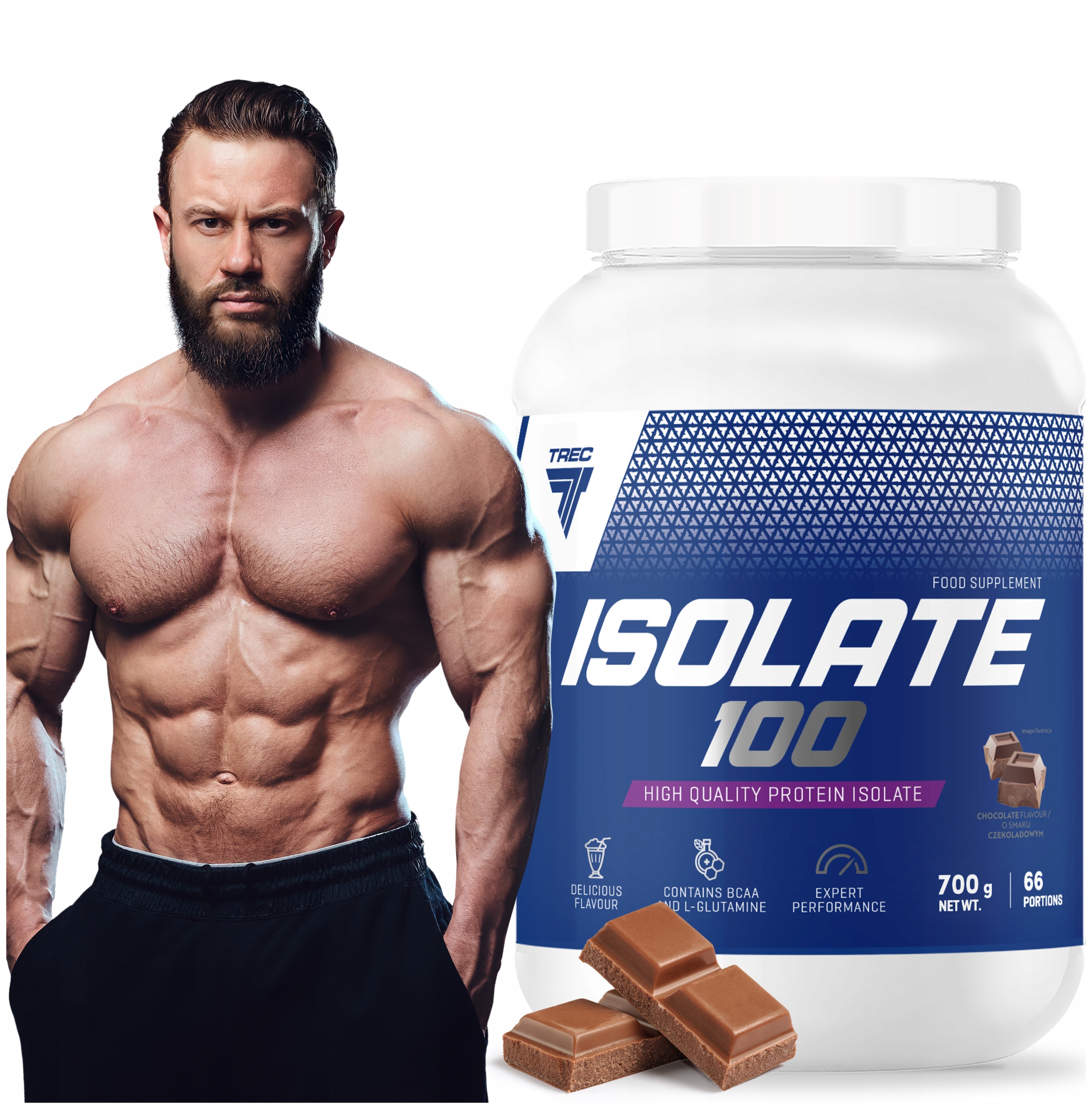 Trec Isolate 100 700G Bílkoviny Wpi Izolát Síla Hmotnost Socha Svaly Redukce