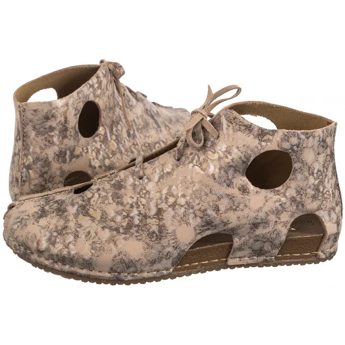 Kožené sandály se svrškem Maciejka Béžové/Měděné 03426-45