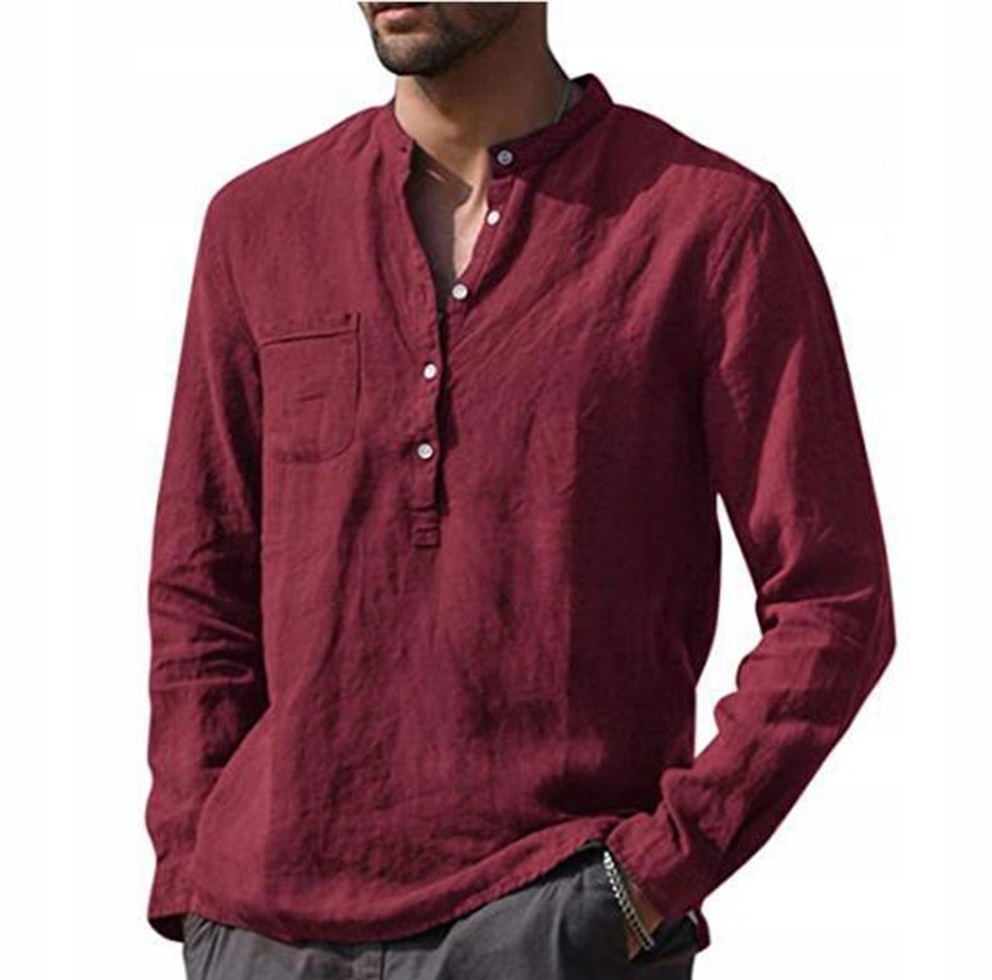 Koszula męska casual stójka regular