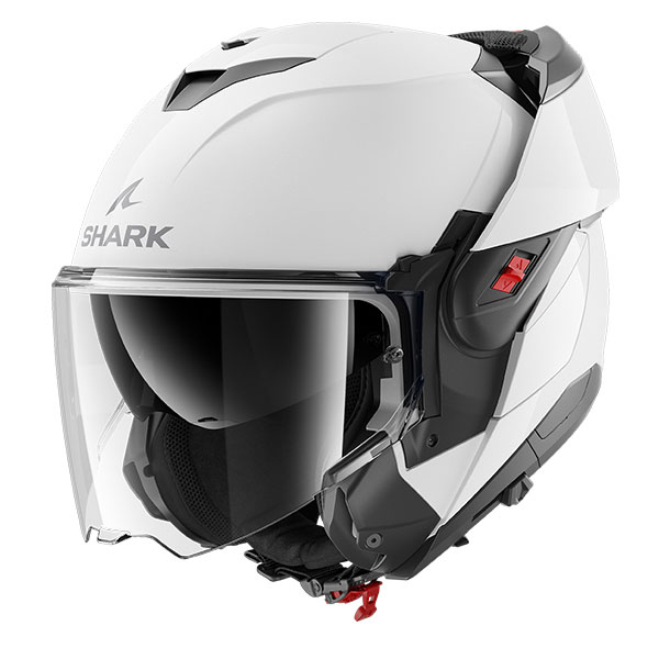 Motocyklová prilba Shark Oxo Blank Pearl White, veľkosť S