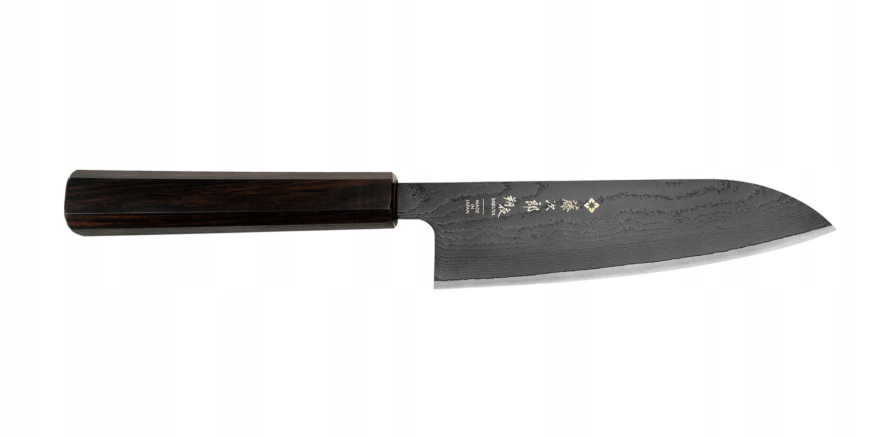 Japonský nôž Santoku 165 Tojiro Sakuya Black VG-10 Damascus