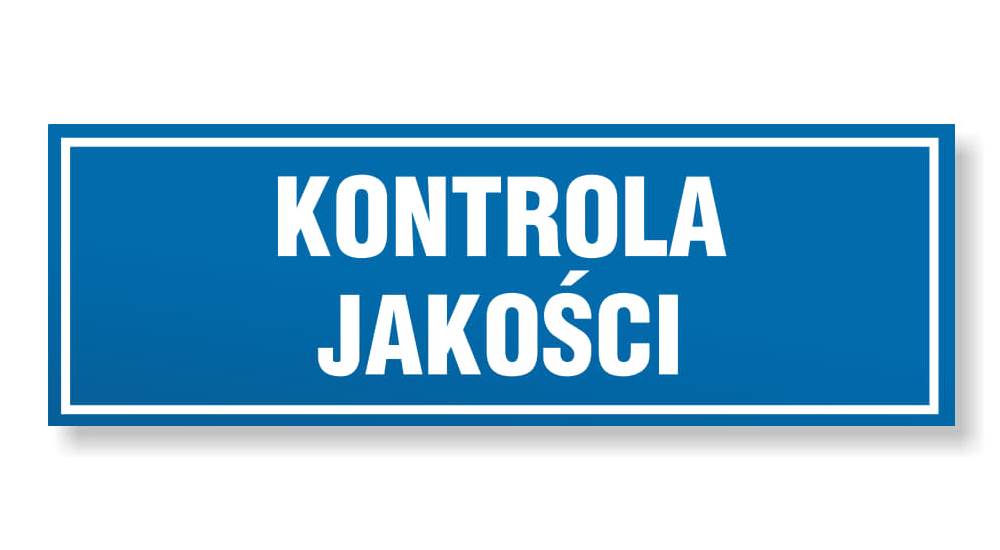 Naklejka samoprzylepna PCV - OPN-65 - KONTROLA JAKOŚCI