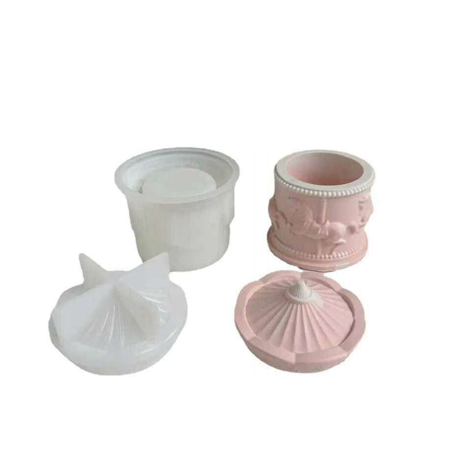 Forma silikonowa karuzela koń konie szkatułka rękodzieło na odlew A02039