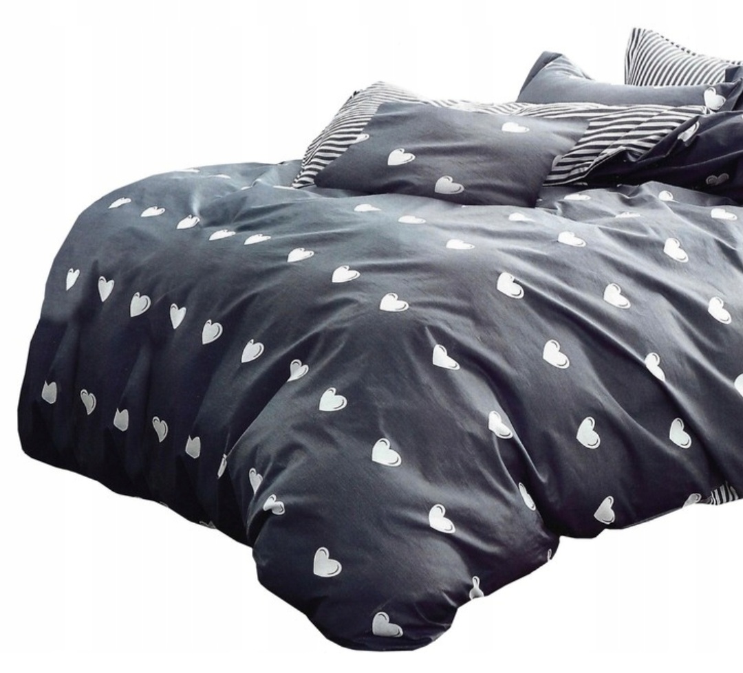 Komplet Pościeli 200x220 cm Pościel Dwustronna 100% Bawełniana 3 Częściowa