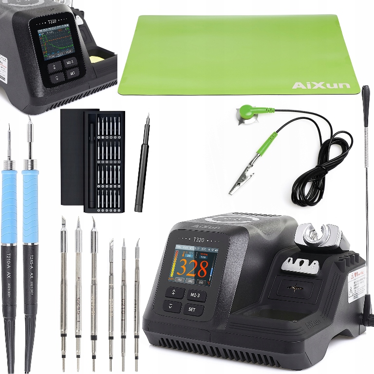 Profesionální Pájecí Stanice Aixun T320 Sada 24V1 Podložka 25X50 CM Hrotová