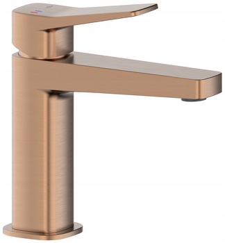 Kfa Umývadlová Batéria S Vypúšťačom Klik-klak Malaga, Brushed Rose Gold Pvd