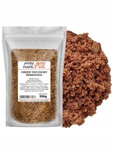 Levně 3x Cukr Třtinový Muscovado 500g Nerafinovaný tmavě modrý přírodní Kol-Pol