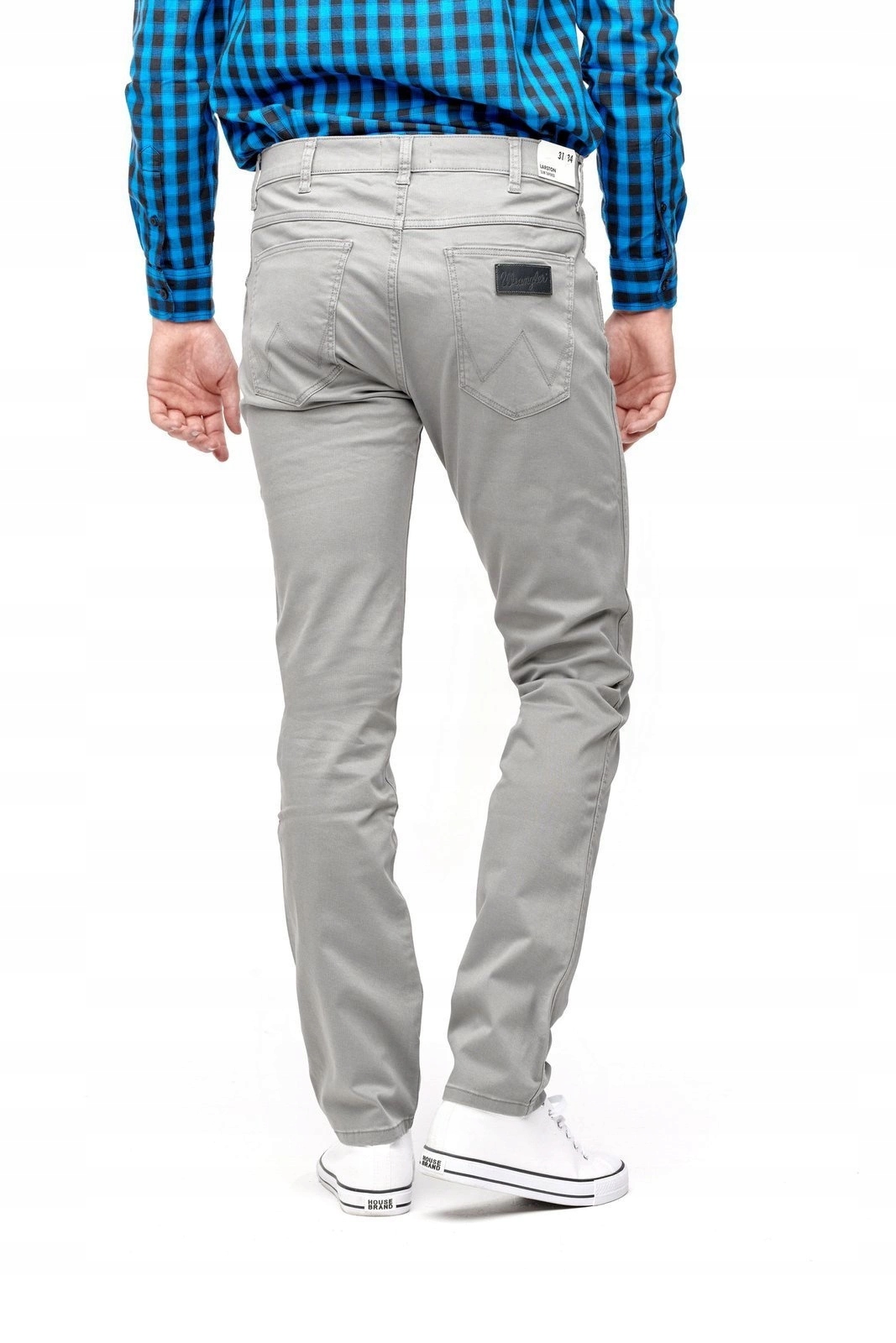 Pánské zúžené kalhoty Wrangler Larston Shale Grey W18SXC125 30/34