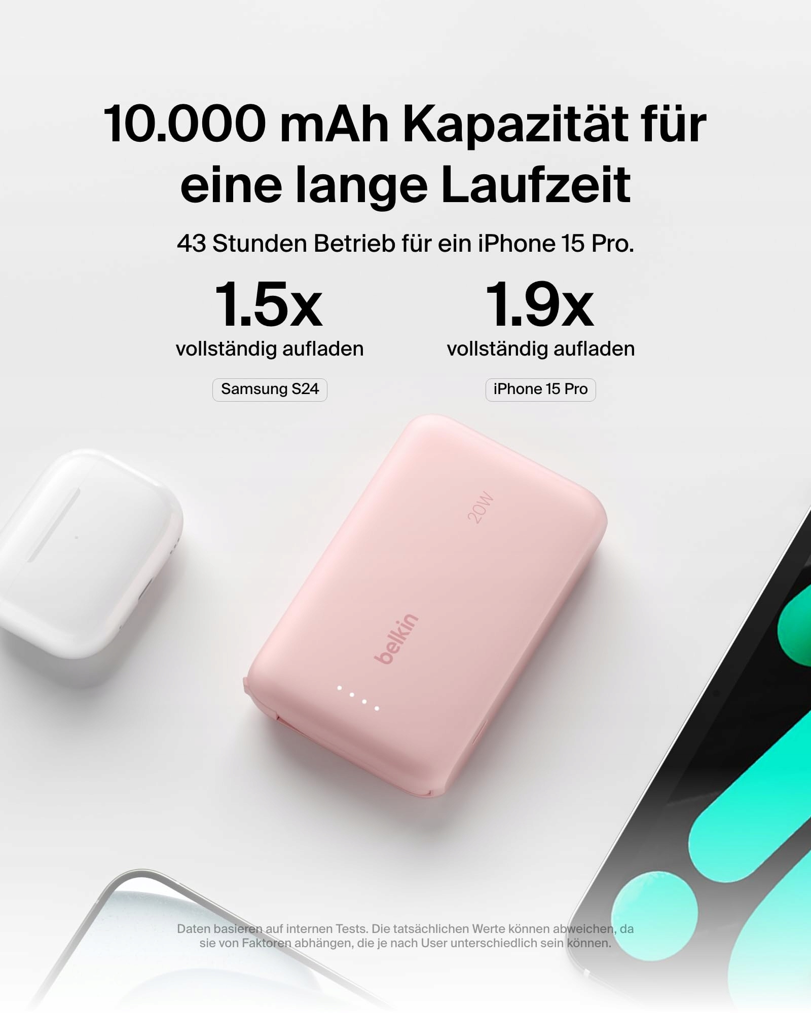 BELKIN BoostCharge Powerbank 10000mAh USB-C PD 20W iPhone iPad Galaxy — miniatura 5