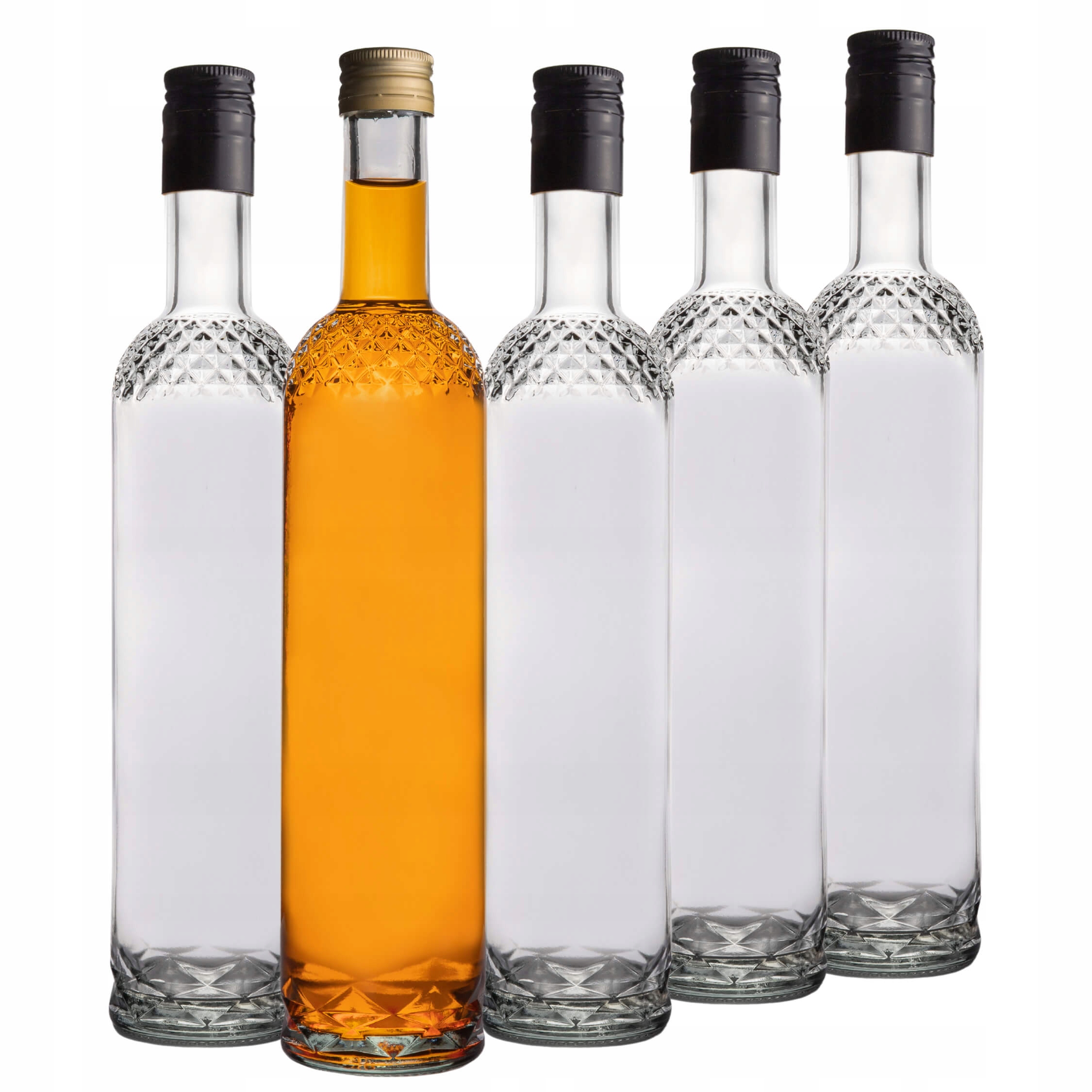 

5x Butelka szklana Nargiz 500 ml +Zakr. na Nalewkę