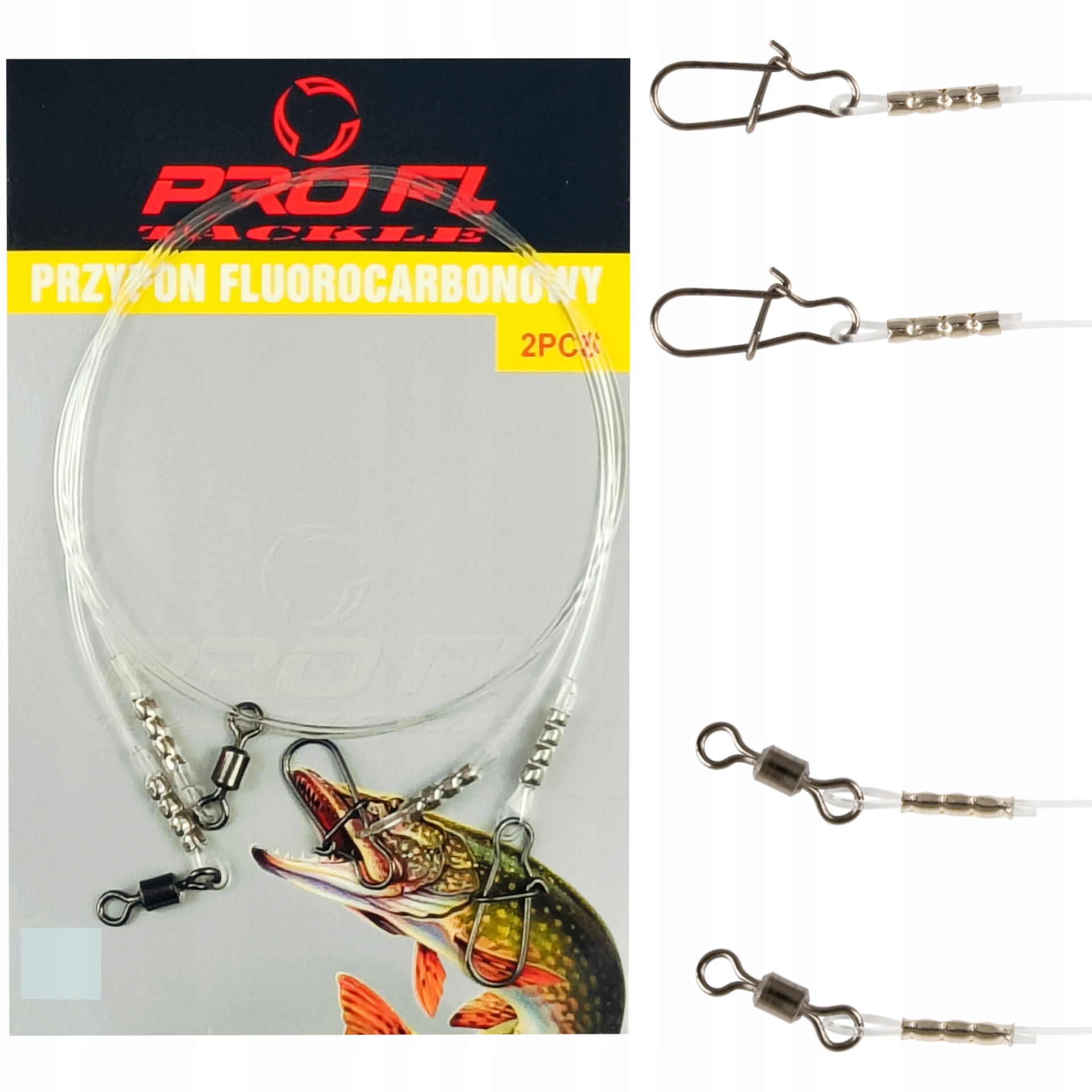 Przypon Fl fluorocarbon 25cm 15 kg 2 szt 64-27908