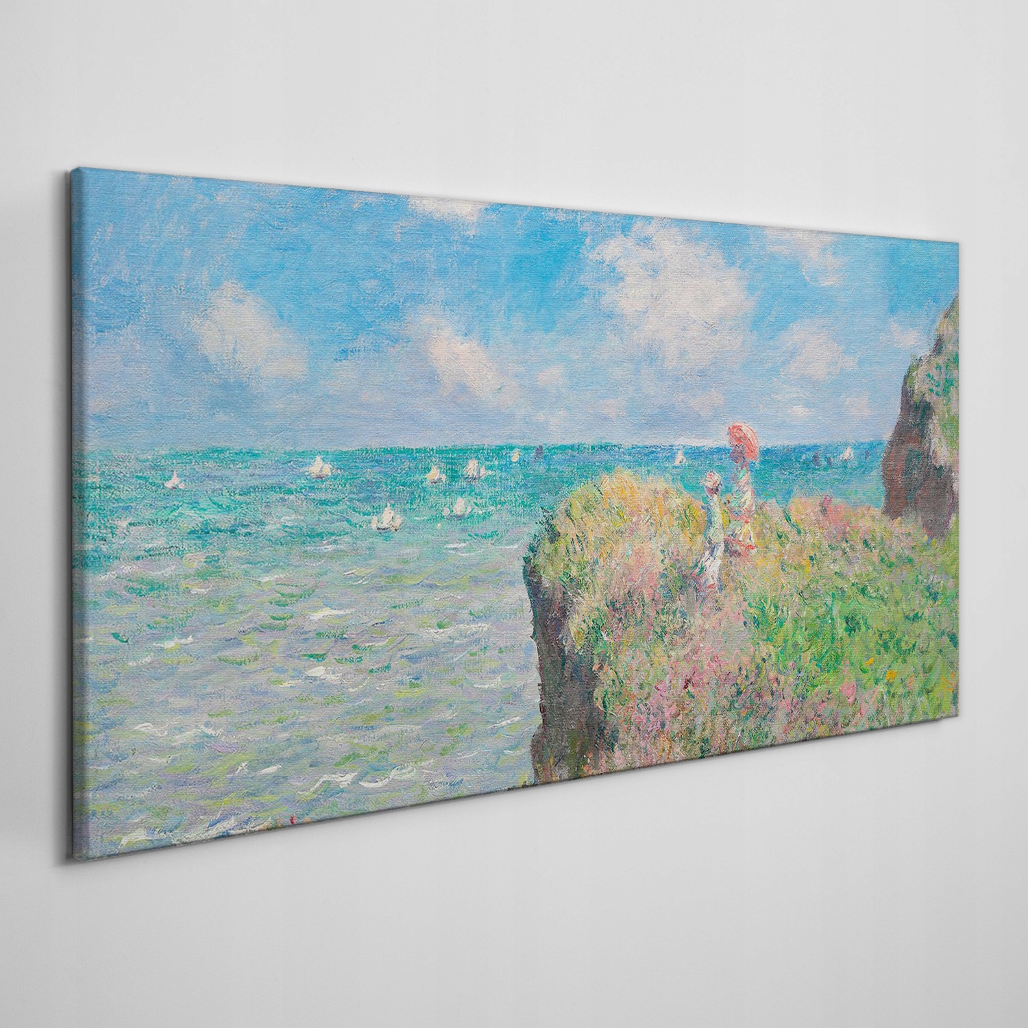 

Obraz na płótnie Spacer po klifie Monet 120x60 cm
