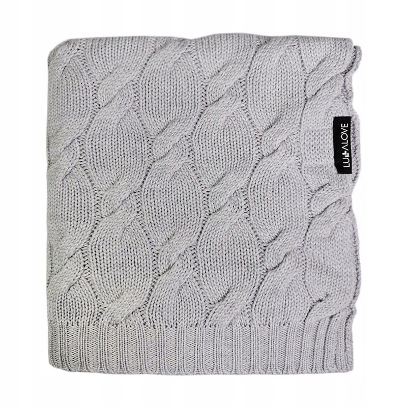 LULLALOVE Koc kocyk z wełny merino PREMIUM 80x100